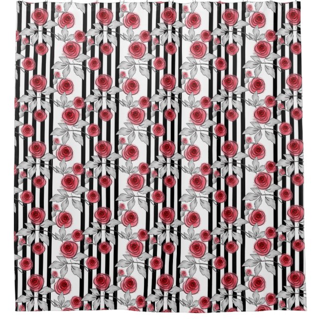 Rose Duschvorhang (Vorderseite)