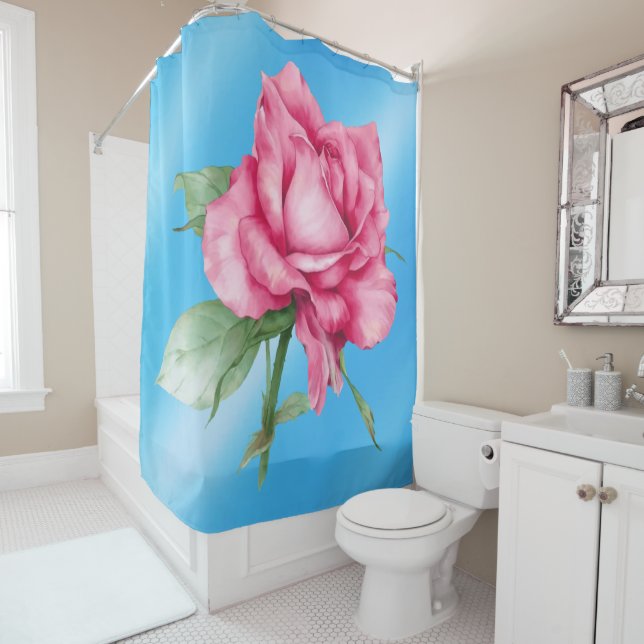 Rose Duschvorhang (Beispiel)