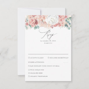 Rose Dusty et Mariage Floral Peach RSVP