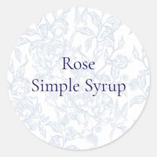 Rose Einfache Sirup-Aufkleber Runder Aufkleber