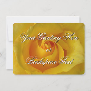 Rose Einladung Personalisiert Gelbe Rose RSVP-Kart