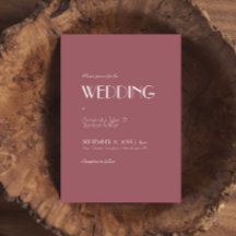 Rose | Einladung zur Hochzeit von dunkler Rose