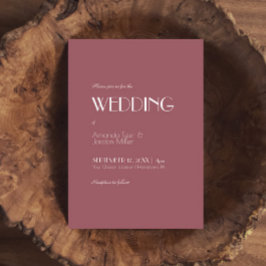 Rose | Einladung zur Hochzeit von dunkler Rose