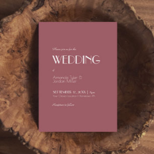 Rose Einladung zur Hochzeit von dunkler Rose