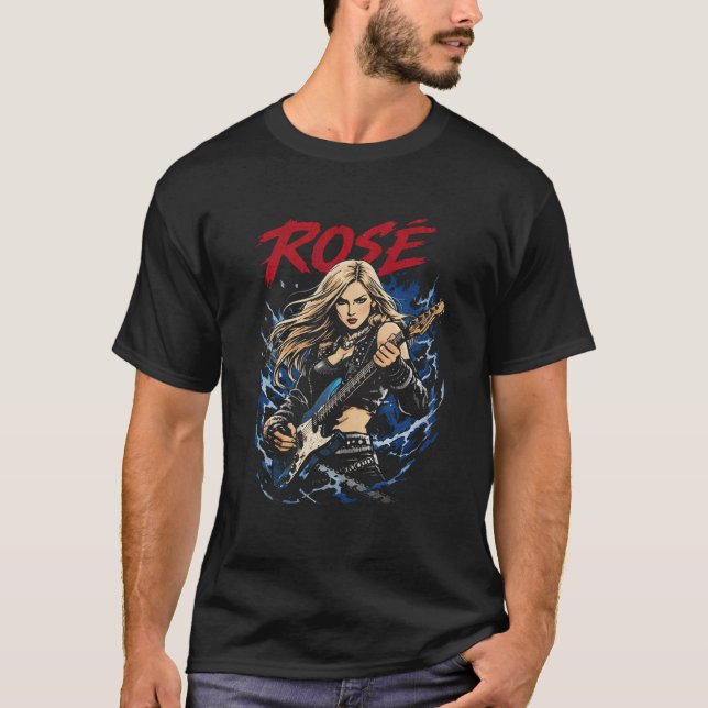 ROSÉ – Electric Rockstar Illustration T-Shirt (Vorderseite)