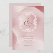 Rose Elegant Chic Faire-part de mariage