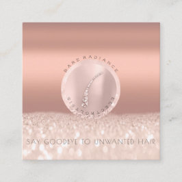 Rose-Elektrolyse-Glitzer-Kupfer Telefonnummerkarte