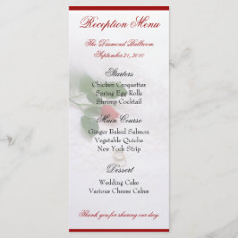 Rose Empfang Menus Menükarte