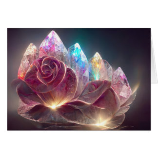 Rose en cristal rose