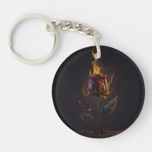rose en feu