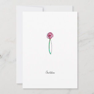 Rose    en verre tendu - Invitation du CP
