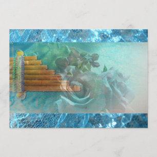 Rose espagnol Aztec Pérou quinceanera invitation