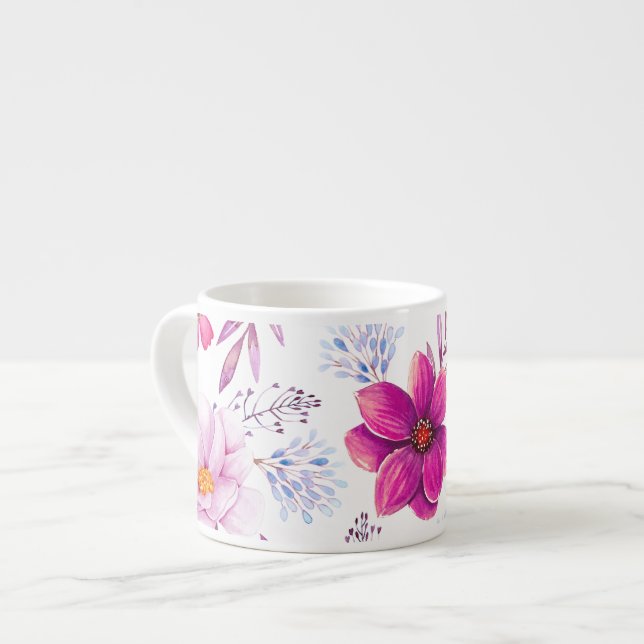 Rose Espressotasse (Vorderseite Links)