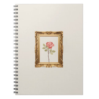 Rose esthétique  cadre Carnet spirale