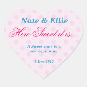 Rose et blanc Dotty Comme il est doux Sticker