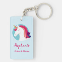 Rose et licorne magique bleue - personnalisés