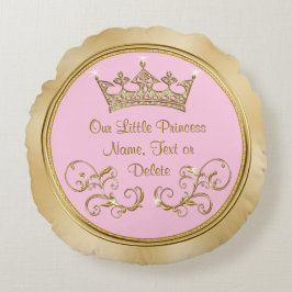 Rose et or Notre petite princesse Coussins