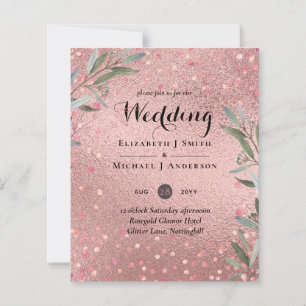 Rose Eucalyptus Feuille Foil Look MARIAGE