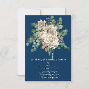 ROSE EUCALYPTUS UAWG ANNOUCEMENT CARD RSVP KARTE