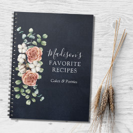 Rose Eukalyptus Floral Botanisches rustikales Reze Notizblock