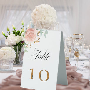 Rose Eukalyptusgrün Tischaufsteller