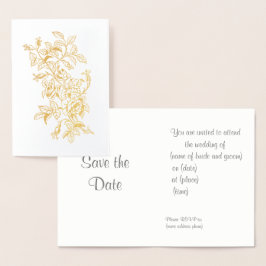 Rose faire-part de mariage en Bloom Vintage Line A