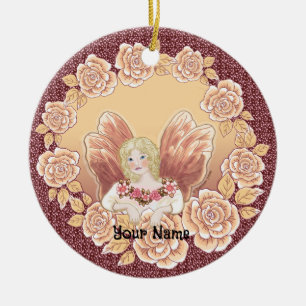 Rose Fairy Ring Sondermärchen Keramik Ornament