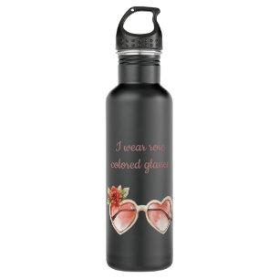Rose Farbige Sonnenbrille Edelstahlflasche