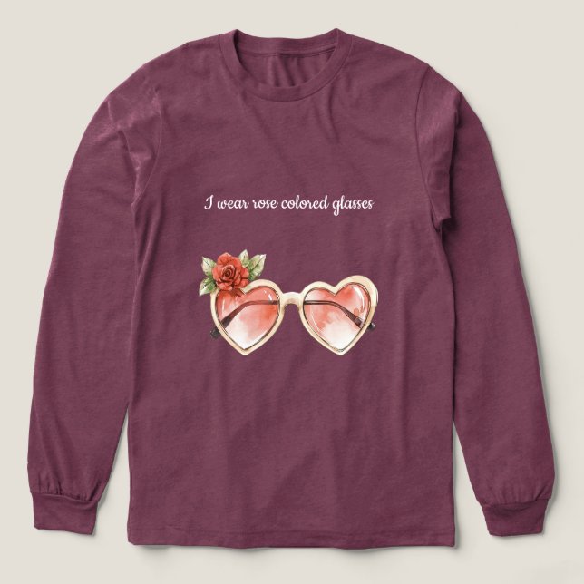 Rose Farbige Sonnenbrille Tri-Blend Shirt (Design Vorderseite)