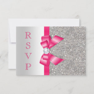Rose Faux Nœud Papillon & Diamants RSVP