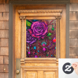Rose Fensteraufkleber