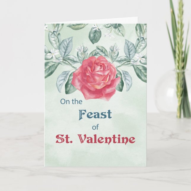 Rose Fest von St. Valentine Feiertagskarte (Vorderseite)