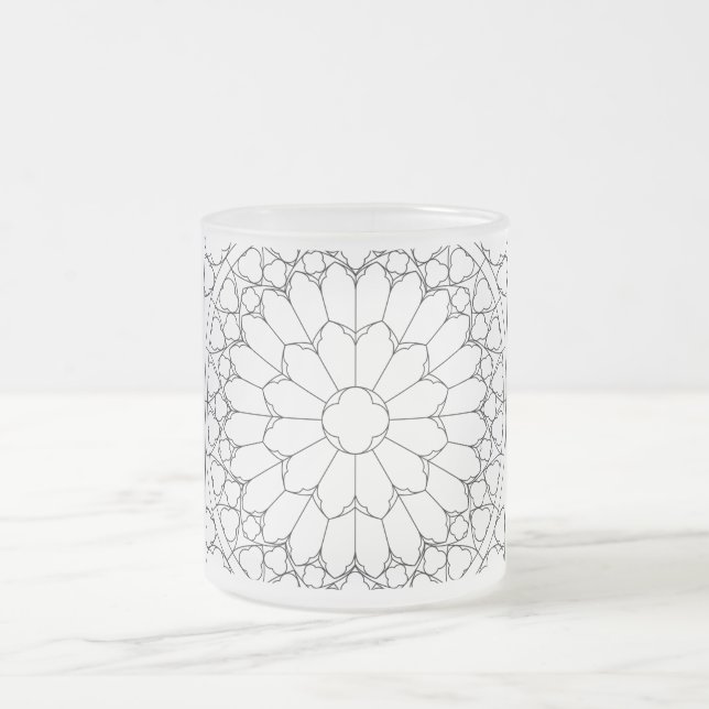 Rose Festglas Mattglastasse (Mittel)