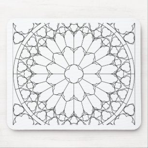 Rose Festglas Mousepad