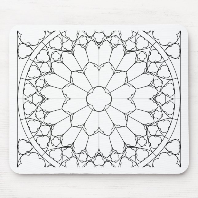 Rose Festglas Mousepad (Vorne)