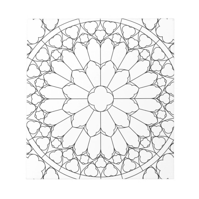 Rose Festglas Notizblock (Vorderseite)