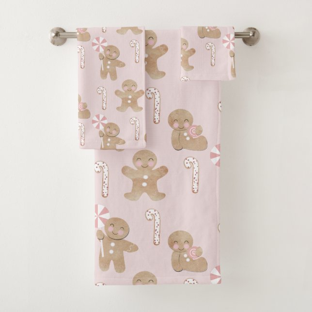 ROSE! Fille Noël GIngerpain motif Towell (En situation)