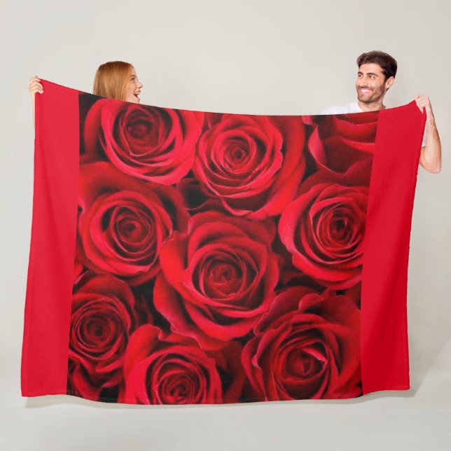 Rose Fleecedecke (Beispiel)