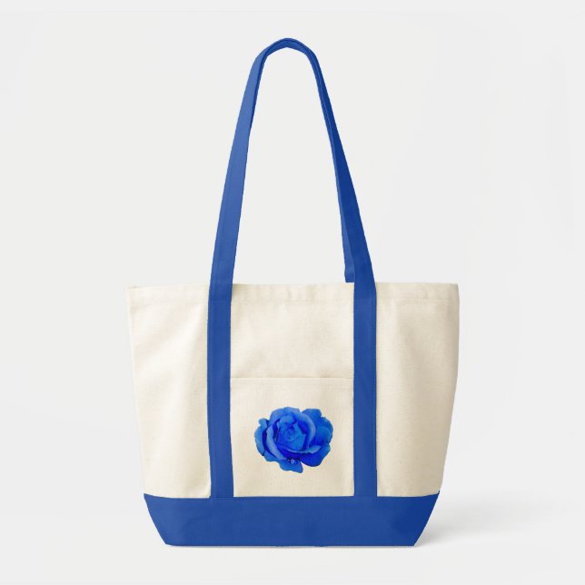 Rose Fleur Sac fourre-tout Bleu Rose Beach Sacs (Devant)