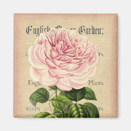 Rose fleur vintage féministe aimant floral