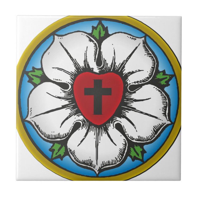 Rose Fliese (Vorderseite)