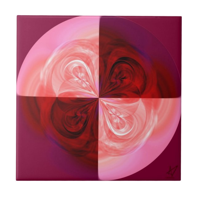 Rose Fliese (Vorderseite)