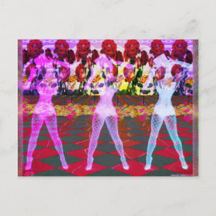 Rose Floor Dancers Postkarte