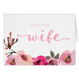 Rose floral à ma carte de mariage de future épouse