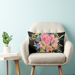 Rose Floral Bouquet Lendenkissen
