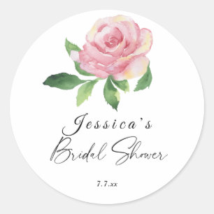 Rose Floral Brautparty Runder Aufkleber