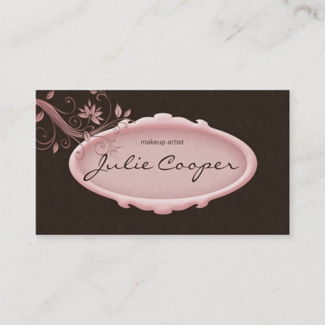 Rose floral de spa de carte de visite de salon (Devant)