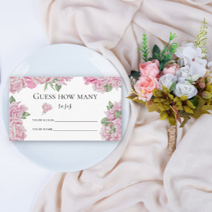 Rose floral - erraten Sie, wie viele Rose Bridgame Begleitkarte