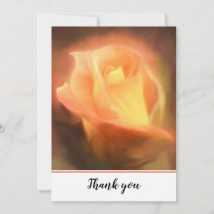 Rose Floral Flat Carte de remerciements
