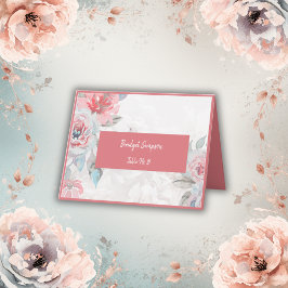 Rose Floral Hochzeitskarte Dankeskarte